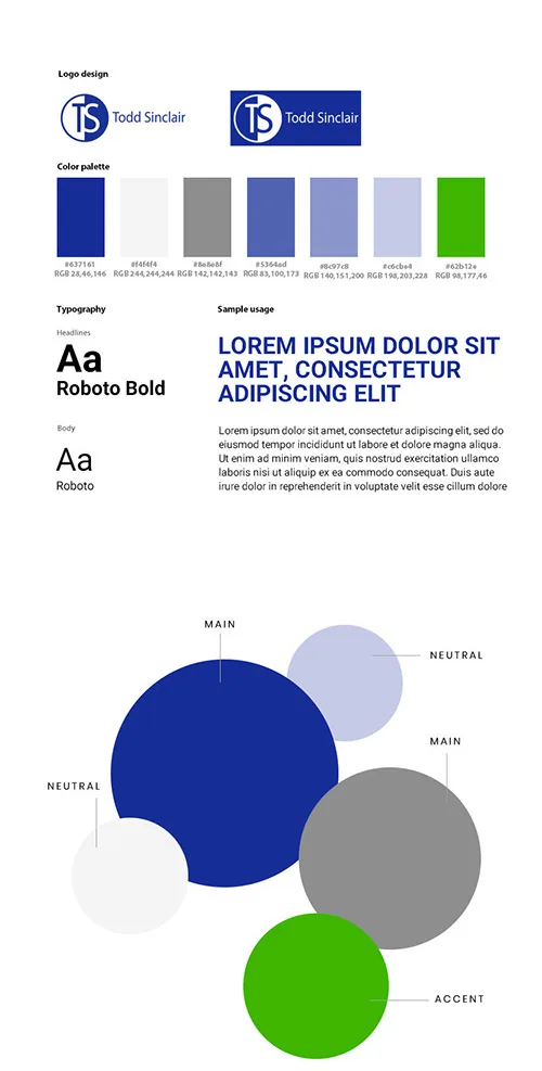 Todd Sinclair Visual Brand Guidelines